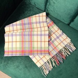 Plaid Fringe Scarf
